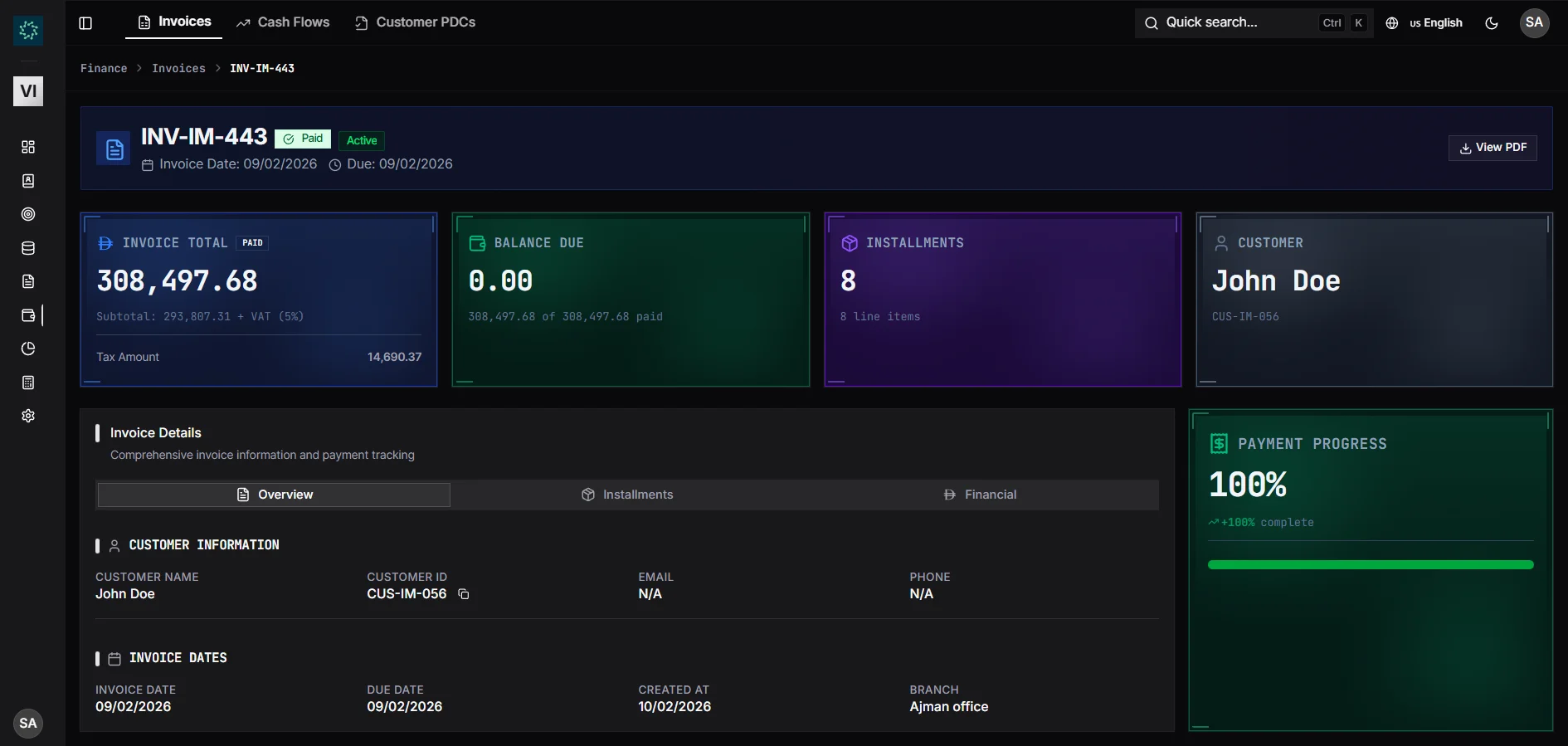 IRM365 Invoicing & Cash Flow