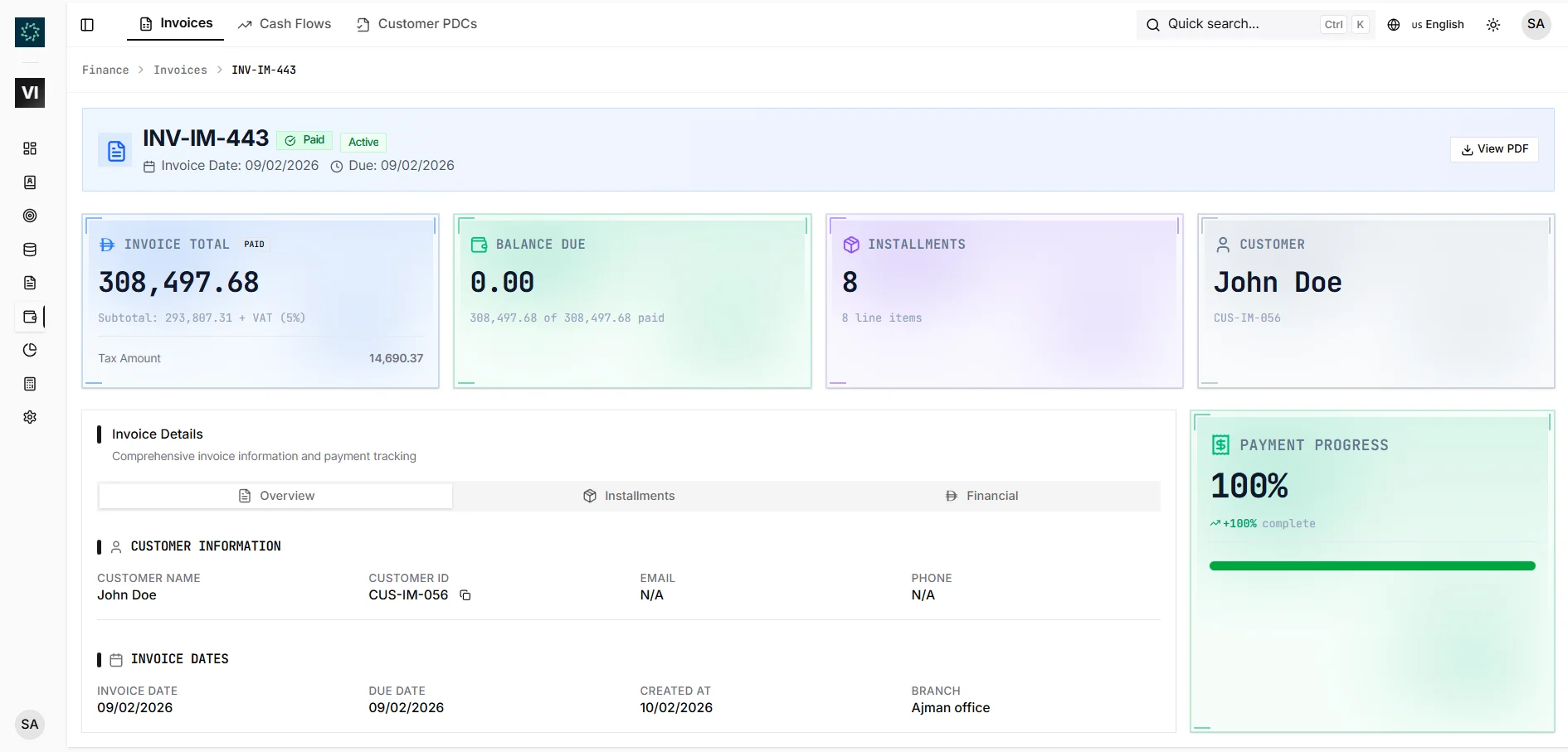 IRM365 Invoicing & Cash Flow