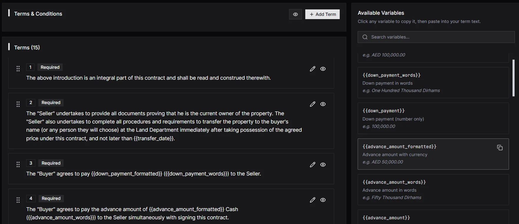 IRM365 Terms & Finance