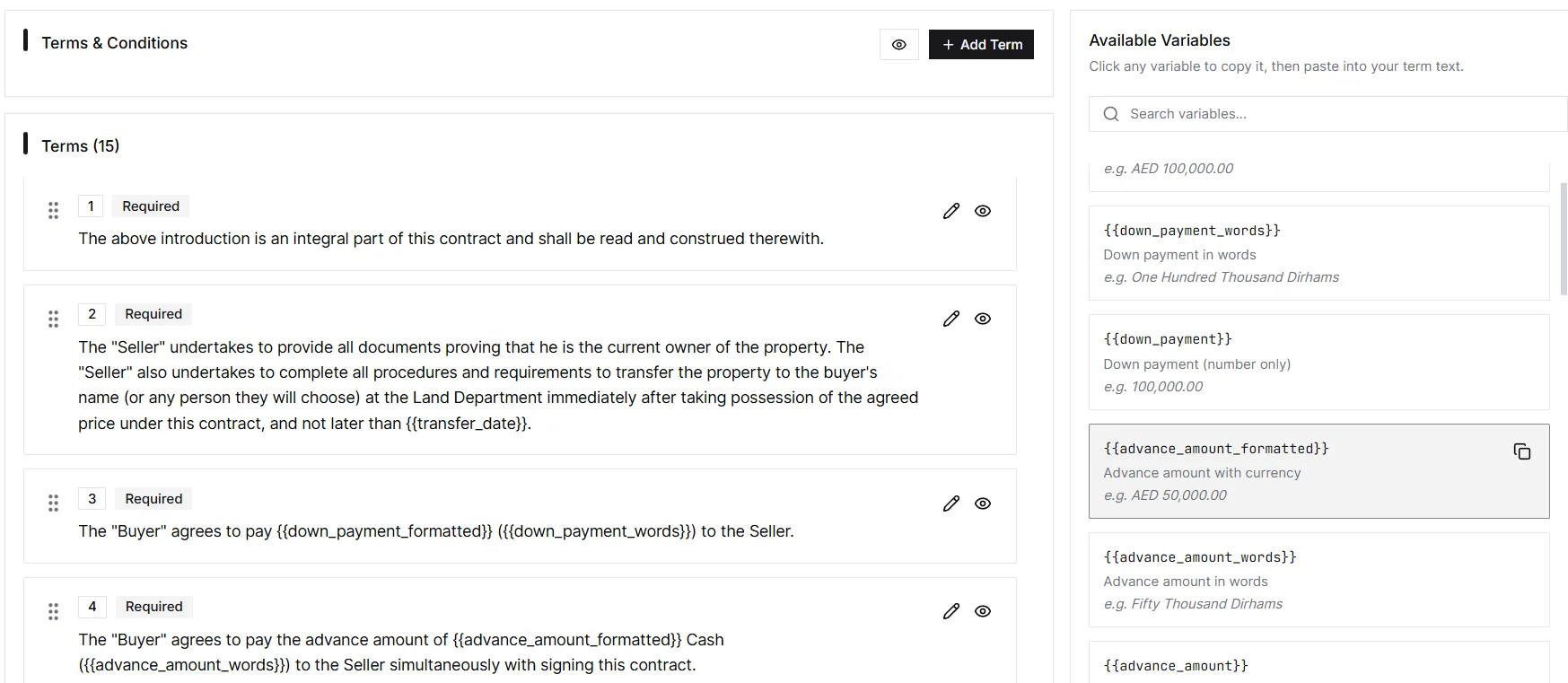 IRM365 Terms & Finance